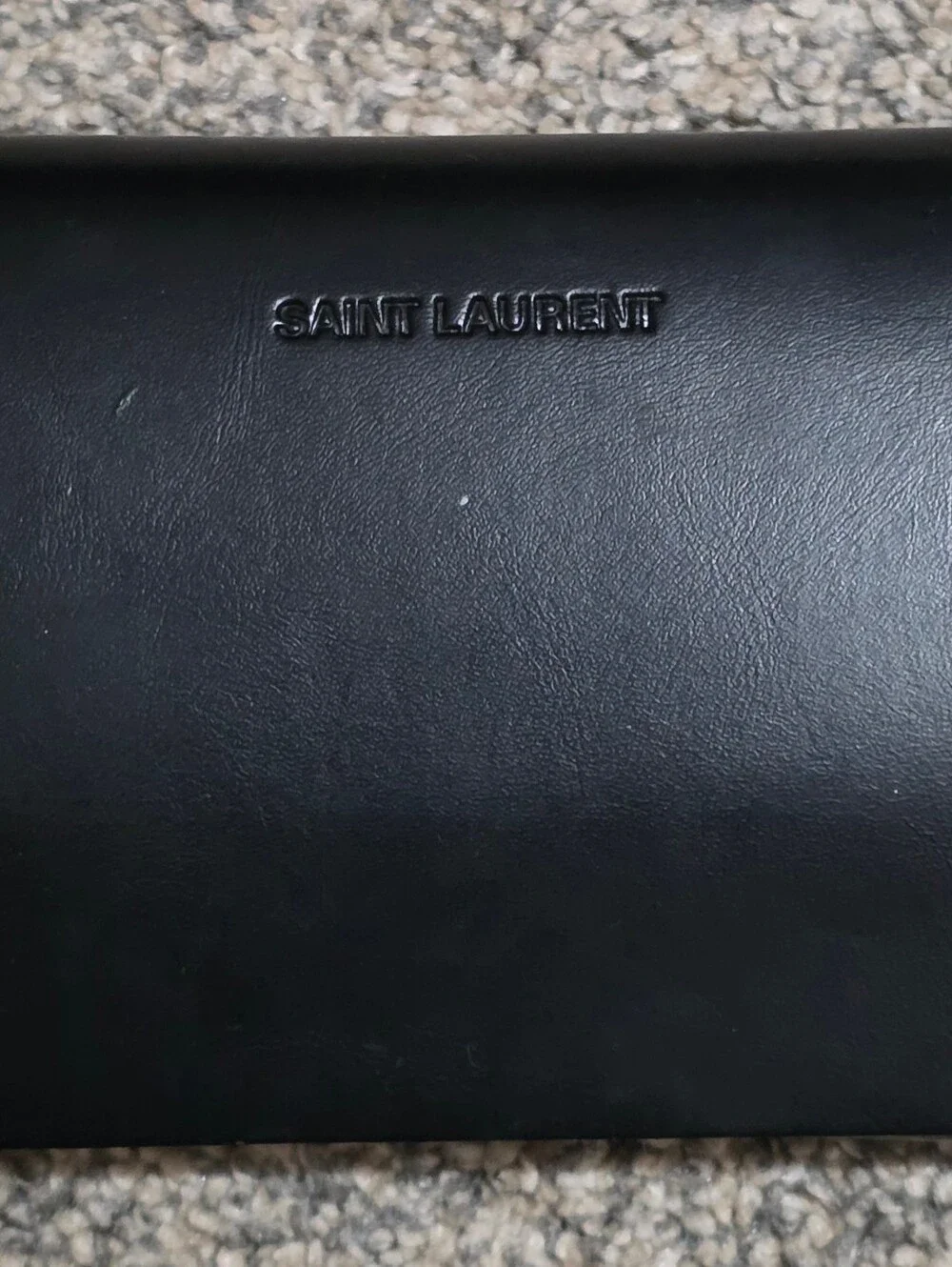 Saint Laurent Sunglasses Case Soft Leather Shell Magnetic Case - Black